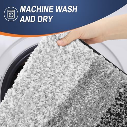 OLANLY Bathroom Runner Rug 45x27, Extra Soft Absorbent Microfiber Bath Rugs