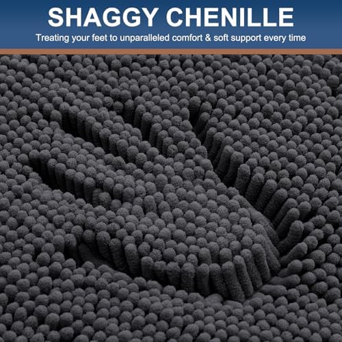 Smiry Bathroom Rugs 70X24, Luxury Chenille Extra Soft Absorbent Bath Mat