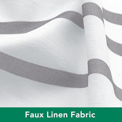 Fabric Modern Shower Curtain-Silver Grey & White Shower Curtains Bathroom