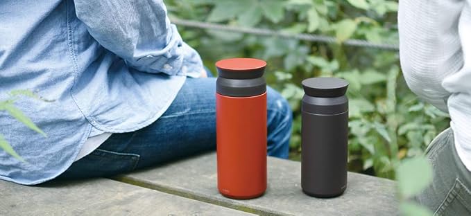 Kinto 20934 Travel Tumbler, 11.8 fl oz (350 ml), Khaki, Double Wall Vacuum Construction, Heat and Cold Retention