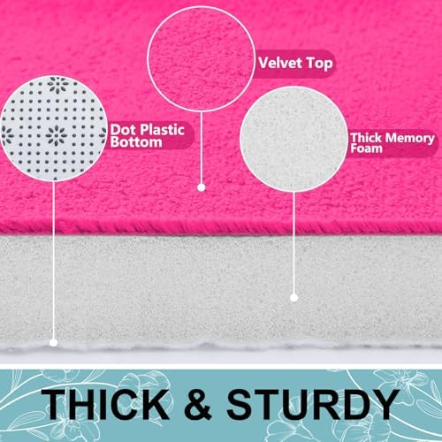 Smiry Memory Foam Bath Mat 24x16, Extra Soft and Absorbent Bathroom Rugs