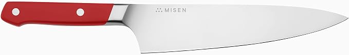 Misen 8 Inch Chef Knife, AUS-10 Japanese Stainless Steel - Red