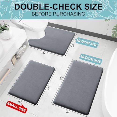 Smiry Memory Foam Bath Mat 70x24, Extra Soft and Absorbent Bathroom Rugs