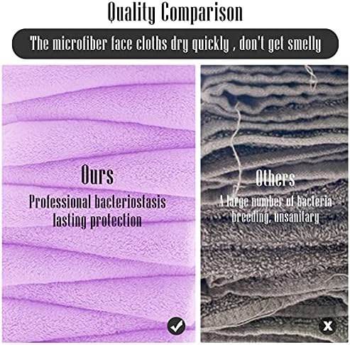 TENSTARS 12 Pack Premium Washcloths Set - Quick Drying- Soft Microfiber Coral Velvet Highly Absorbent Wash Clothes - Multipurpose Use as Bath, Spa, Facial, Fingertip Towel (Purple)