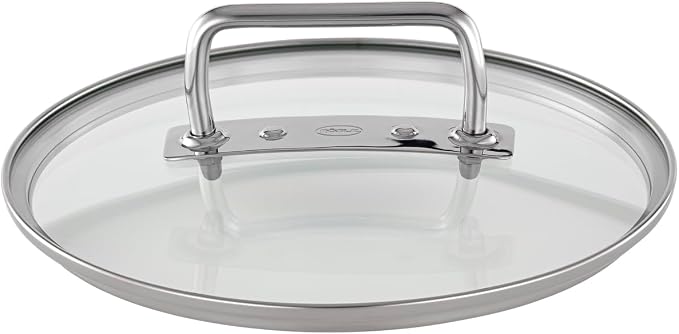 Rösle EXPERTISO Cookware Collection 9.5 in. Stainless Steel High Casserole Pot with Glass Lid
