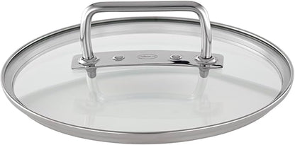 Rösle EXPERTISO Cookware Collection 9.5 in. Stainless Steel High Casserole Pot with Glass Lid