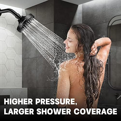 High Pressure Shower Head, HOPOPRO 5-Mode Fixed Showerhead, NBC Recommended