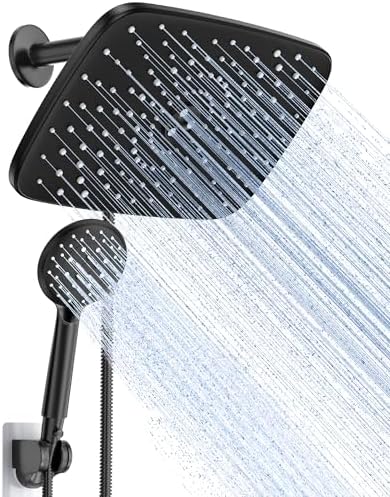 Veken 11.8“ Rain Shower Head with Handheld,Dual High Pressure Shower Heads