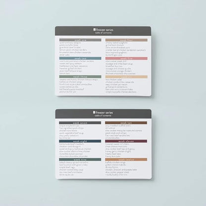 PPP Meal Planner with 72 Recipe Cards (Freezer Menu) - Weekly Menu Planner | Sturdy Recipe Box | 12 Reusable Grocery Shopping Lists | 5 Blank Recipe Cards | Recipe Card Protector | Recipe Ideas