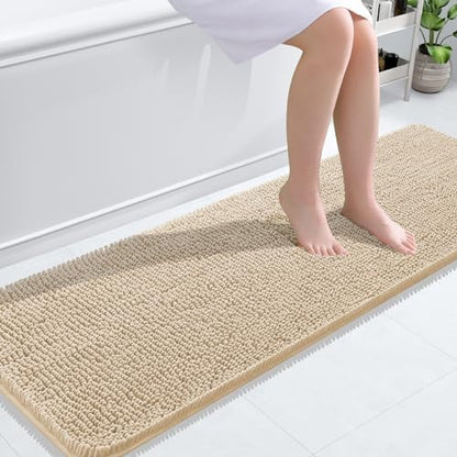 OLANLY Bathroom Runner Rugs 59x20, Extra Soft Absorbent Chenille Bath Rugs