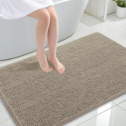OLANLY Large Bathroom Rugs 44x32, Extra Soft Absorbent Chenille Bath Rugs