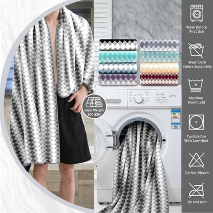 4 Piece Bath Towel Set Oversized Bath Sheet 35"x70" Bathroom Towel Extra Large Towel Set Soft Highly Absorbent & Quick Dry Premium Bath Sheet for Bathroom 600GSM Shower Towel Spa Gym Hotel,Dark Grey