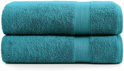 LANE LINEN Bath Sheets 2 Pack Oversized Soft Absorbent - Sea Port