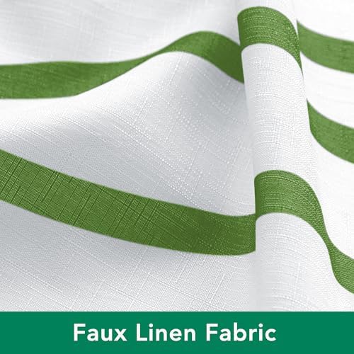 Fabric Modern Shower Curtain-Sage and White Shower Curtains for Bathroom