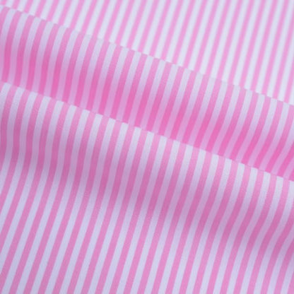 Light Weight Natural Cotton Fabric by the Yard DIY Making Supplies Quilting Patchwork Fabric Fat Quarter Bundles DIY for Quilting Cotton Patchwork Cushions (Pink Stripes, 2 Yard)
