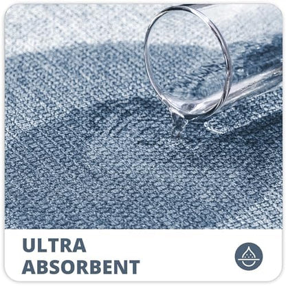 Bosap Bath Mat,Ultra Thin Bathroom Runner Rugs,Large Bath Mats for Bathroom,Quick Dry,Non-Slip,Machine Washable,Low Pile,Bath Rug,Shower Outside,Sink,Home Decor Accessories.Blue,2'x5'（24x60inch）