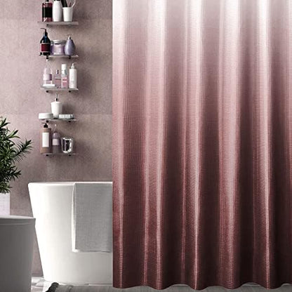 Gibelle Burgundy Ombre Fabric Shower Curtain for Bath Decor, 72 x 72