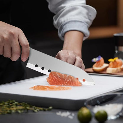 Chef Knife,8.5" Professional Kitchen Knife for Cooking,Made of Stainless Steel,Ultra Sharp for Cutting food,with Ergonomic Handle,for Home & Restaurant Black
