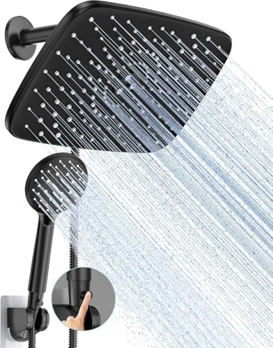 Veken 11.8“ Rain Shower Head with Handheld,Dual High Pressure Shower Heads