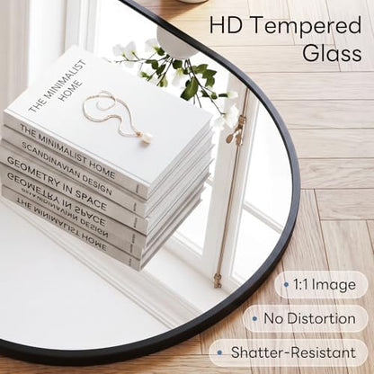Sweetcrispy Oval Bathroom Wall Mirror, Vanity Mirror, 24x36 Inch
