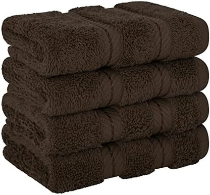 American Soft Linen 100% Cotton Luxury Turkish Towels, 4 PC Washcloth Set