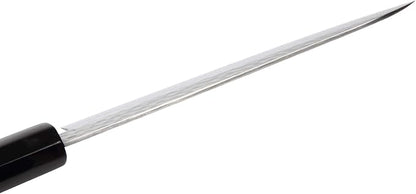 Japanese Petty Knife Hammered Damascus VG-10 46 Layer Octagonal Magnolia Wood Handle, 6-inch (150mm)
