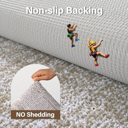 48x32 Large Bathroom Rugs Non Slip Washable, Soft Absorbent Bath Mat Greige