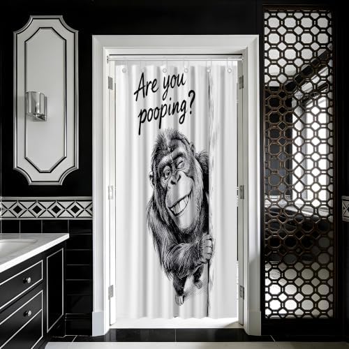 Small Stall Shower Curtain Rv Silly Monkey, 36 x 72 Inchs