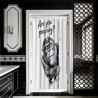 Small Stall Shower Curtain Rv Silly Monkey, 36 x 72 Inchs