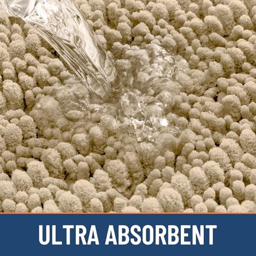 Smiry Bathroom Rugs Round 30X30, Extra Soft Rubber Backing Bath Mats