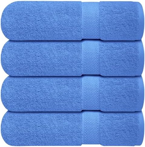 Infinitee Xclusives 100% Ring-Spun Cotton Bath Towels for Bathroom - Pack 4
