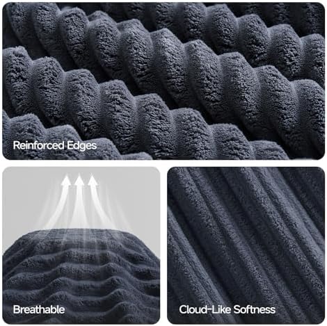 ecolook Microfiber Bath Towel Set of 4, 31 x 63 in, Soft and Highly Absorbent, Lightweight Shower Towels for Bathroom, Gym, Hotel and Spa,Dark Gray