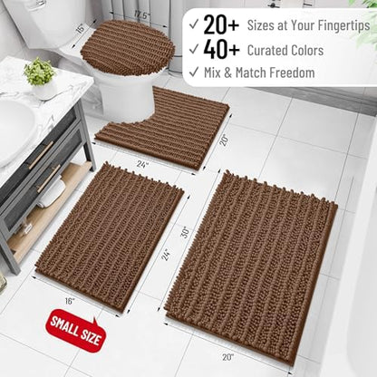 Arotive Bathroom Rugs Mat 36x24, Soft Absorbent Chenille Shaggy Bath Mat