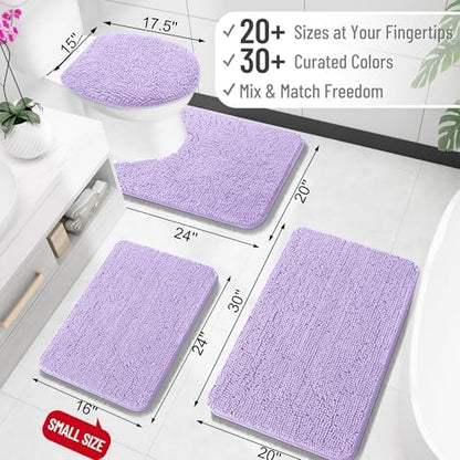 OLANLY Bathroom Rugs 35x24, Extra Soft Absorbent Chenille Bath Rugs
