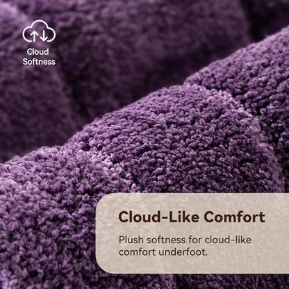 GRANNY SAYS Purple Bathroom Rug 32" x 20", Non-Slip Microfiber Bath Mat
