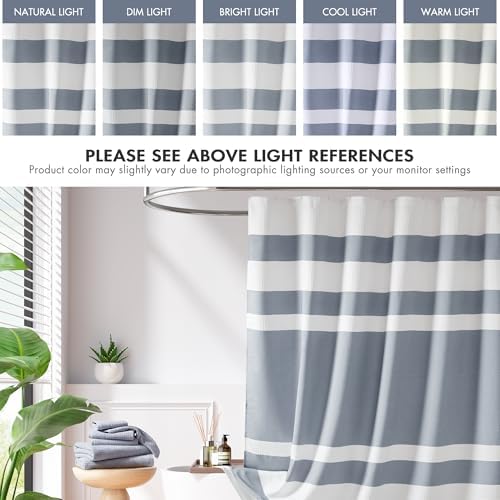 Madison Park Spa Waffle Extra Wide Shower Curtain, 108 x 72, Indigo Blue