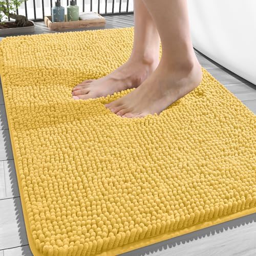 OLANLY Bathroom Rugs 34x21, Extra Soft Absorbent Chenille Bath Rugs