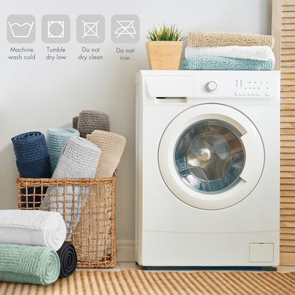 Madison Park Splendor Reversible 100% Cotton Bath Rug, 24 x 36, White