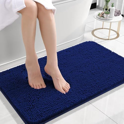 OLANLY Small Bathroom Rugs 24x16, Extra Soft Absorbent Chenille Bath Rugs