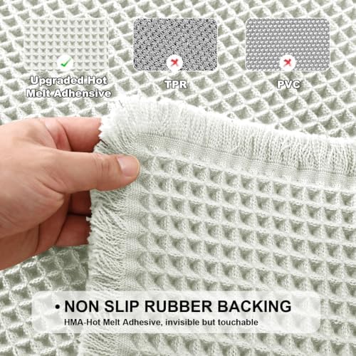 JIUZHEN Set of 2 Waffle Bathroom Rugs Non Slip Bath Mats 16"x24"+24"x48"
