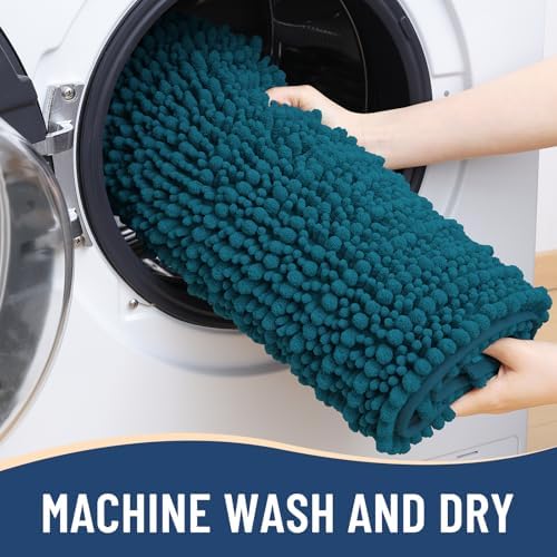 Arotive Round Bathroom Rugs 24x24, Soft Absorbent Chenille Shaggy Bath Mat
