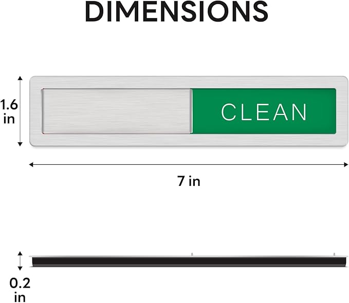 KitchenTour Dishwasher Magnet Clean Dirty Sign, Stainless Steel Clean Dirty Magnet for Dishwasher, Non-Scratch Super Strong Magnetic Sign, Kitchen Organizer and Storage