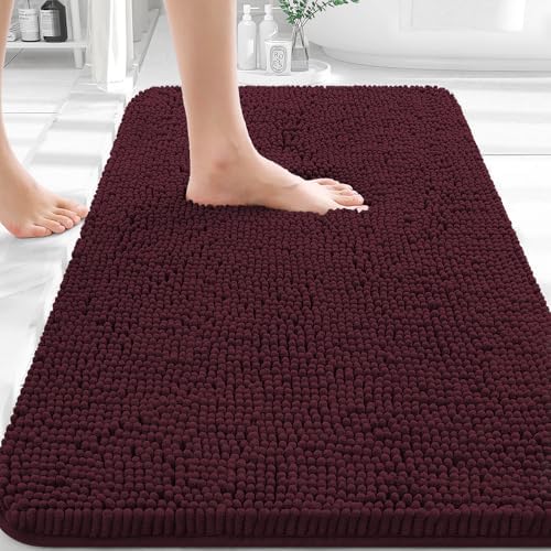 OLANLY Bathroom Rugs 36x24, Extra Soft Absorbent Chenille Bath Rugs