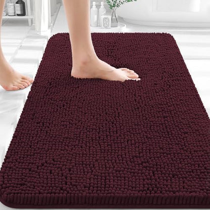 OLANLY Bathroom Rugs 30x20, Extra Soft Absorbent Chenille Bath Rugs