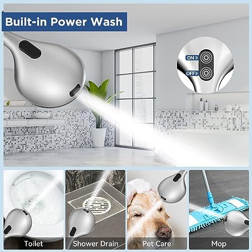 HOPOPRO 7-Mode High Pressure Handheld Shower Head with Power Wash, Chrome
