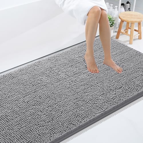 Smiry Bathroom Rugs 84X60, Luxury Chenille Extra Soft Absorbent Bath Mat