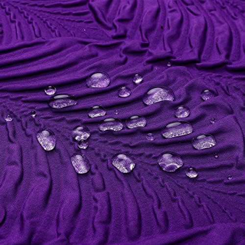 Gibelle Purple Shower Curtain for Bathroom, 3D Embossed Textured Fabric Shower Curtain, Modern Farmhouse Chic Soft Cloth Shower Curtain Set with Hooks, 72x72