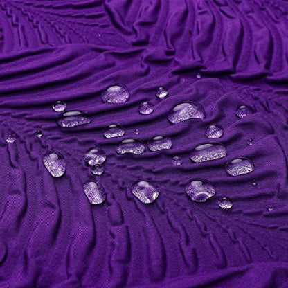 Gibelle Purple Shower Curtain for Bathroom, 3D Embossed Textured Fabric Shower Curtain, Modern Farmhouse Chic Soft Cloth Shower Curtain Set with Hooks, 72x72