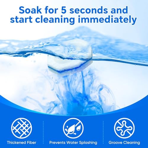 50 Count Upgrade 3-Layer Toilet Bowl Refills Fits for Clorox Toilet Brush