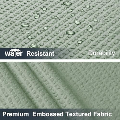 OWENIE Sage Green Shower Curtain for Bathroom 96 Inches Extra Long, Elegant 3D Embossed Textured Fabric Shower Curtains, Water Repellent, Machine Washable, Hotel Style, 72" W x 96" L, Sage Green